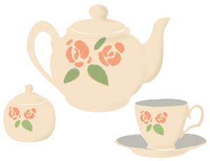 Tea set cream